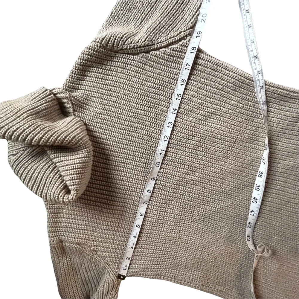 Abercrombie & Fitch Cowl Neck Women's Oatmeal Turtleneck Sweater size XS - Picture 7 of 12